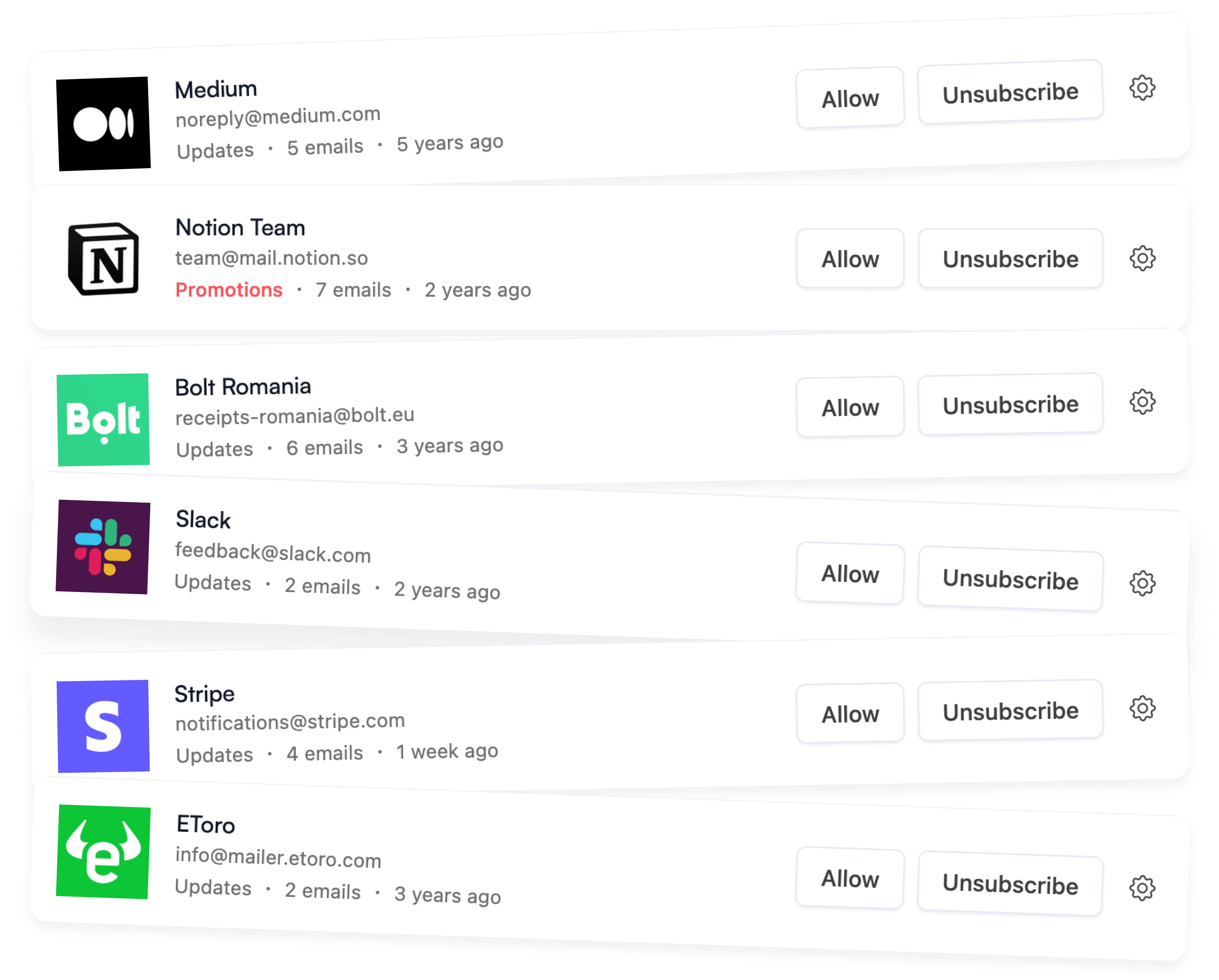 One-click unsubscribe